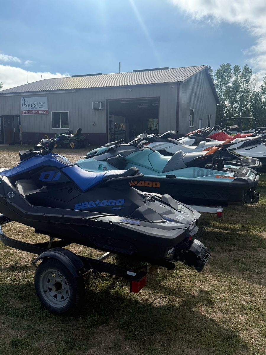 Personal watercraft on trailers at Jake's Marine
